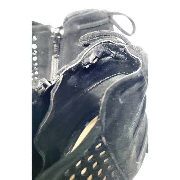 Gianni Bini Peep Toe Perforated Block Heels - Size 8 - Picture 3 of 10